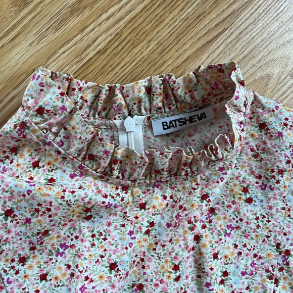 Batsheva Puff Sleeve Floral Prairie Dress - Picture 4 of 4